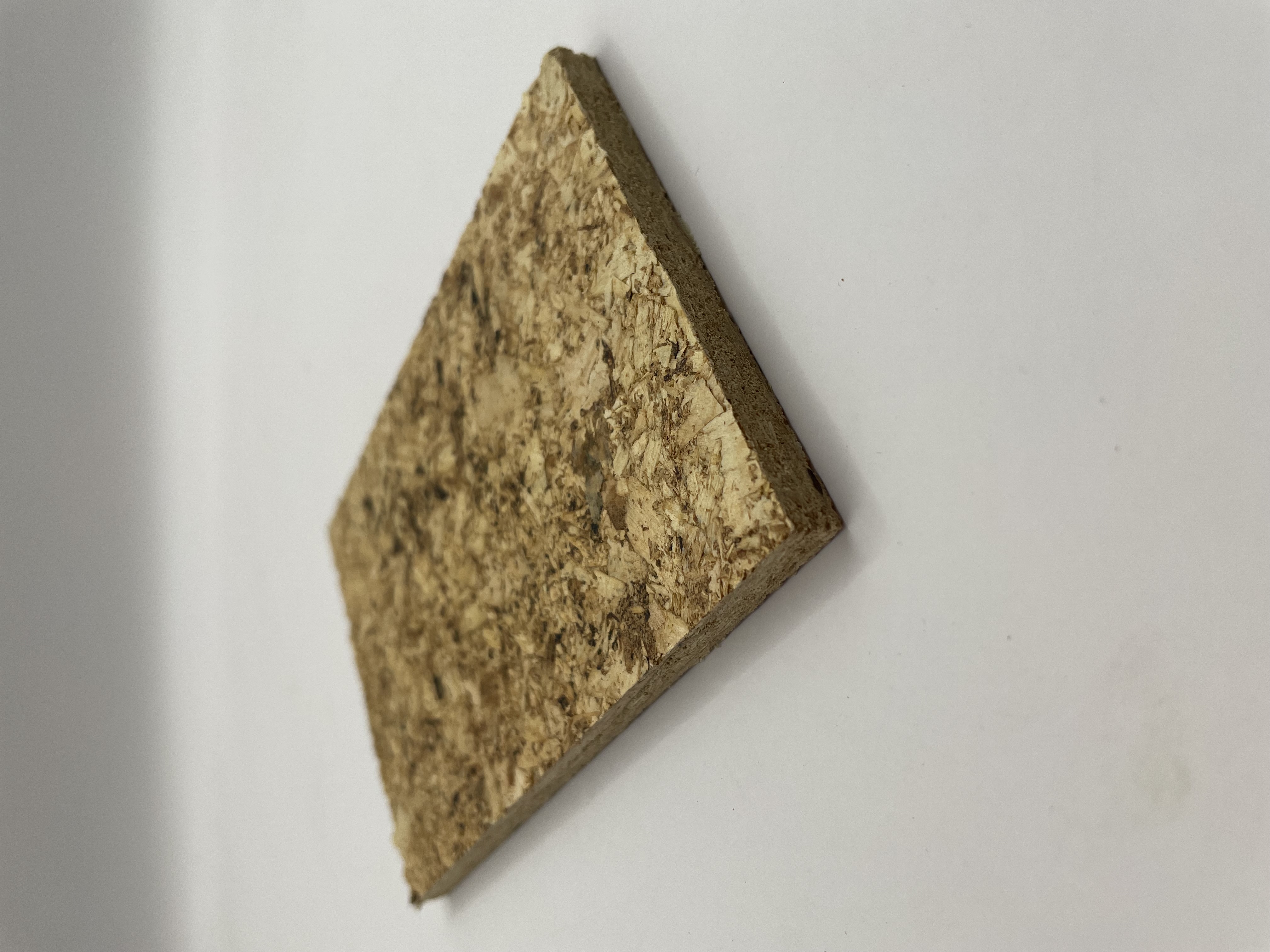 Ábhar bio-based solid panel made from recovered wood fibre — flat panel on white background